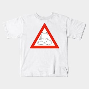 Attention, Alien Devil Ahead! Kids T-Shirt